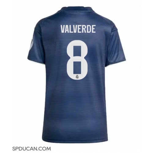 Zenski Nogometni Dres Real Madrid Federico Valverde #8 Gostujuci 2025-26 Kratak Rukav
